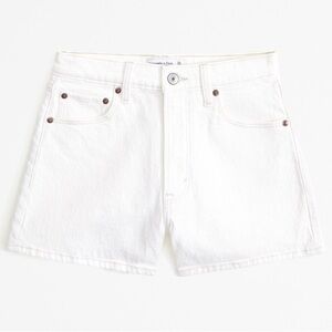 Abercrombie & Fitch High Rise Dad Shorts White